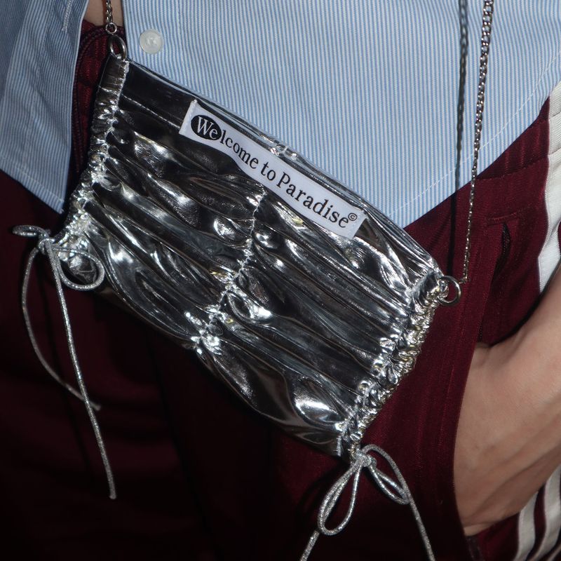 mimi bag (mirror) + silver chain