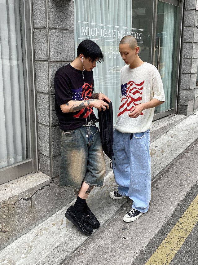No.0209 dyeing over denim SHORTS