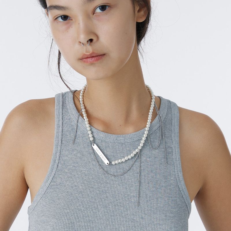 WHOLE PAPER（ホールペーパー）の「パール & カットアウトチェーンネックレス（アクセサリー）」