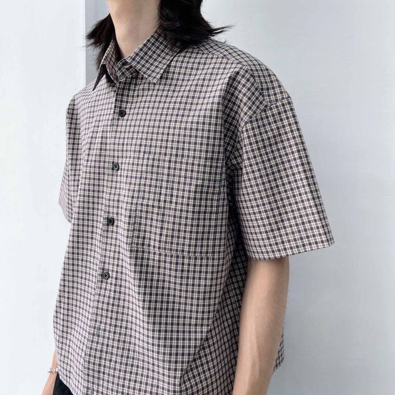 Relaxed Fine Check Shirt
