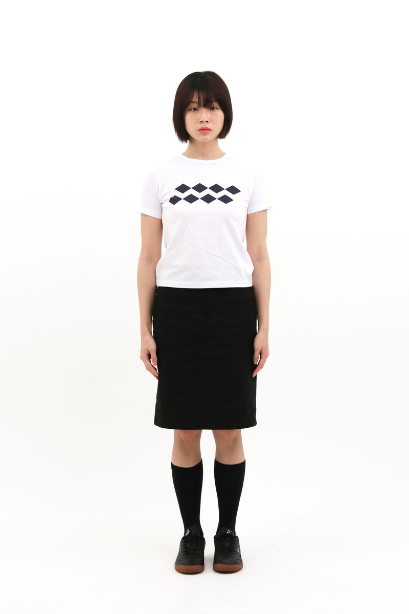  1/2 ROUX BASE SCHOOL ARGYLE TEE (WHITE)
