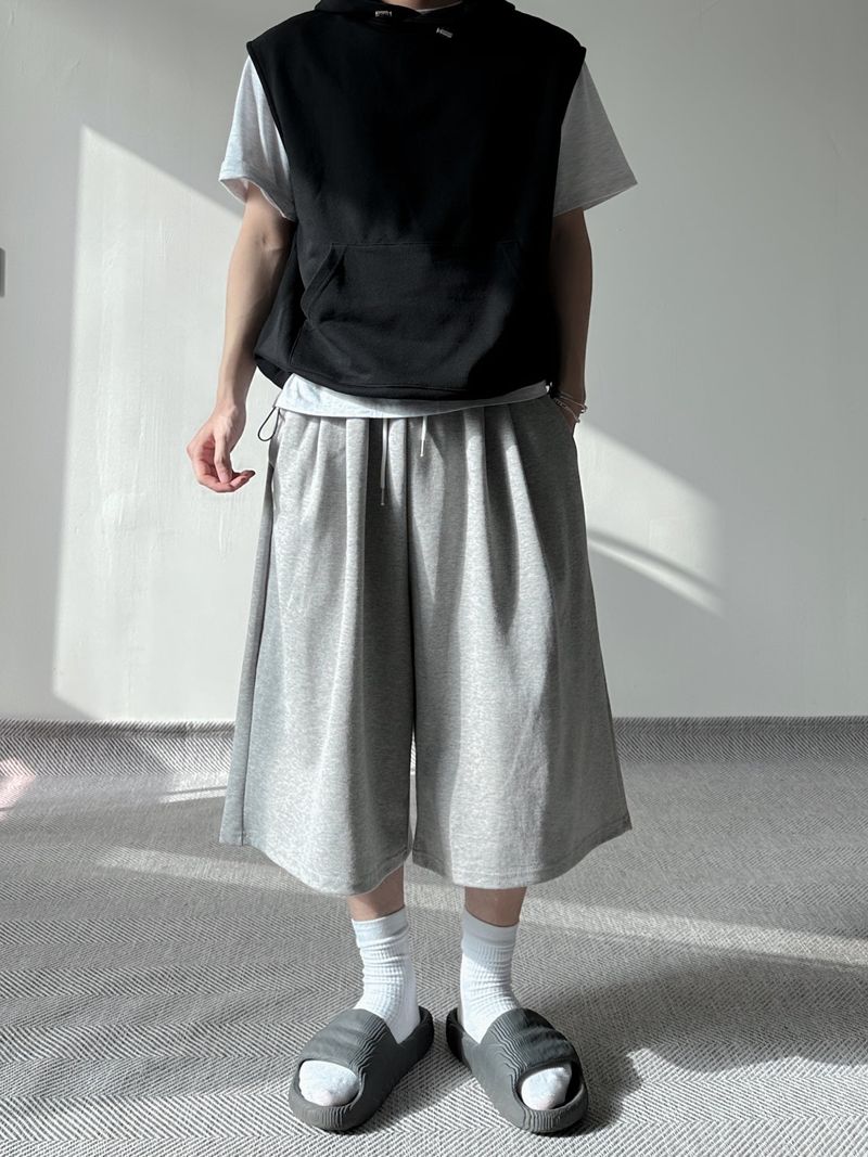 SIO two tuck bermuda sweat pants