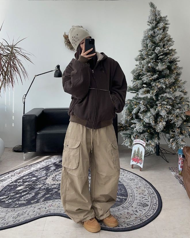 Demes inner fleece hooded jumper