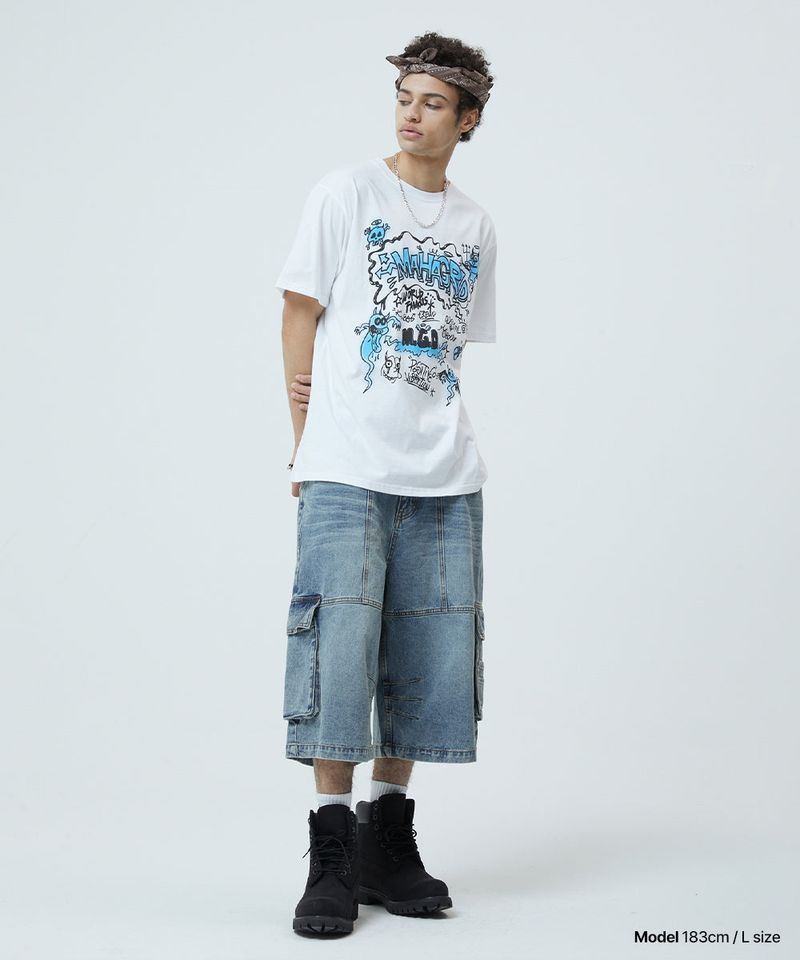 BERMUDA CARGO DENIM SHORT