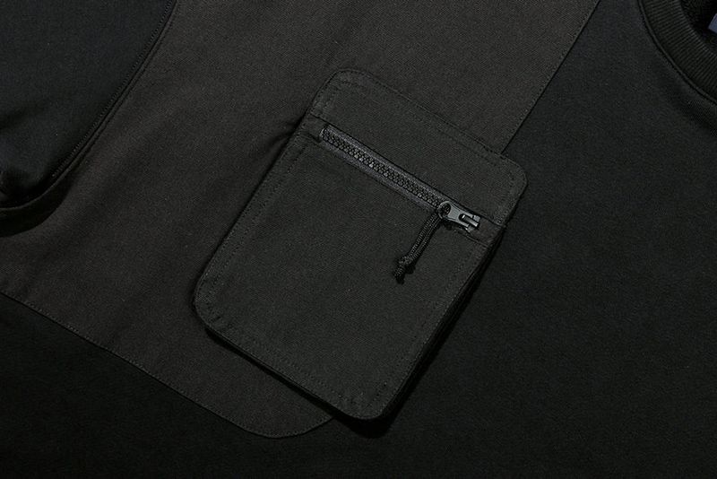 FLECK POCKET SWEAT SHIRT_BLACK
