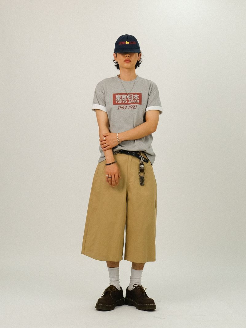 BU Strap Cotton Bermuda Pants