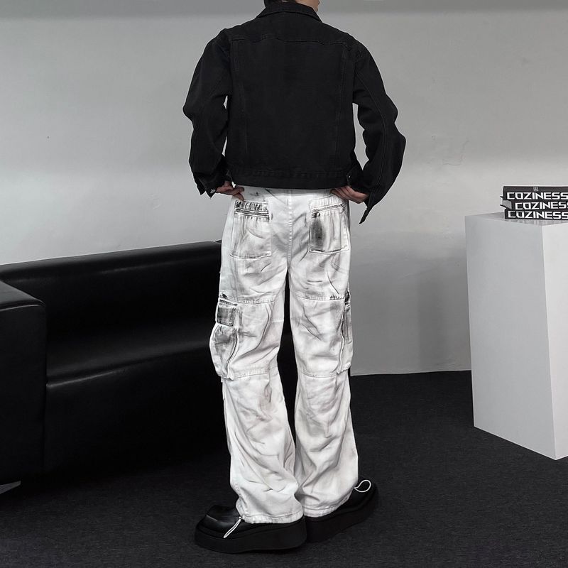 DV Dirty Parasuit White Cargo Pants