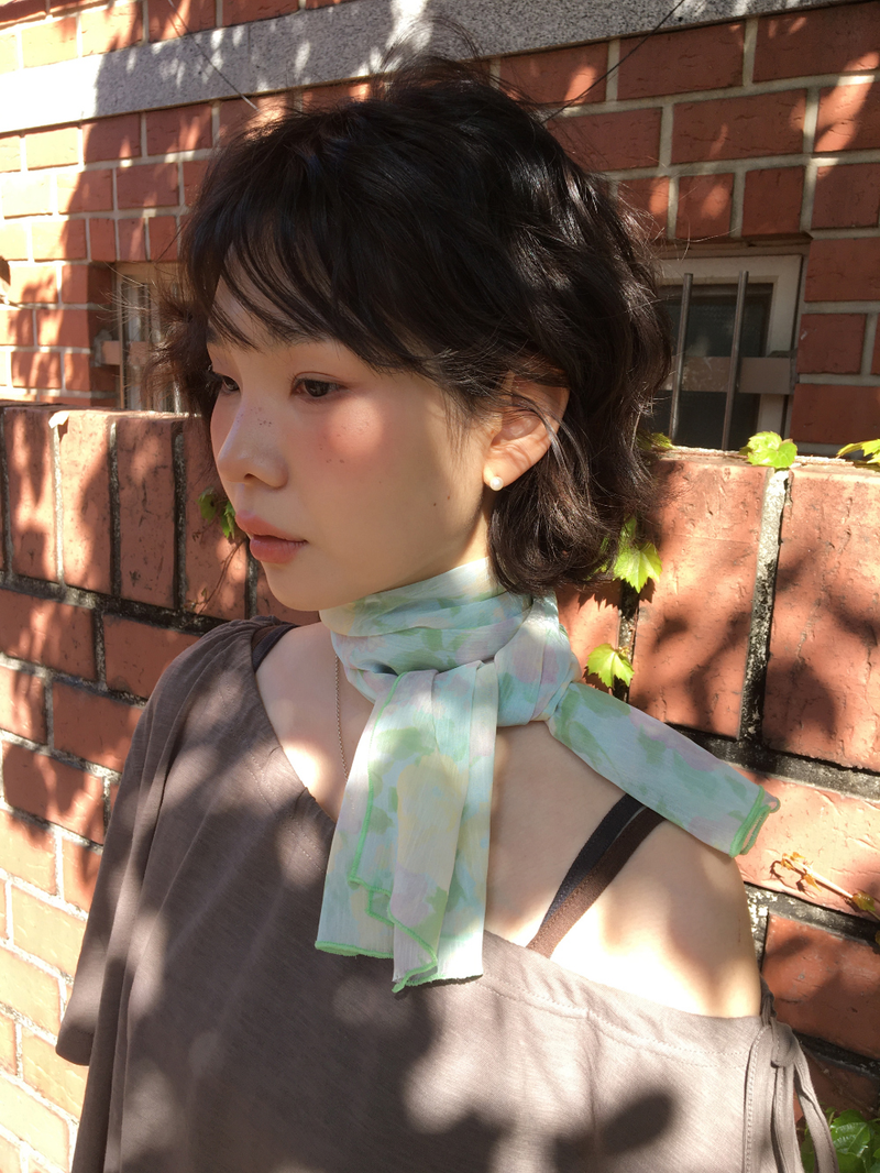 Misty Bloom scarf (2color)