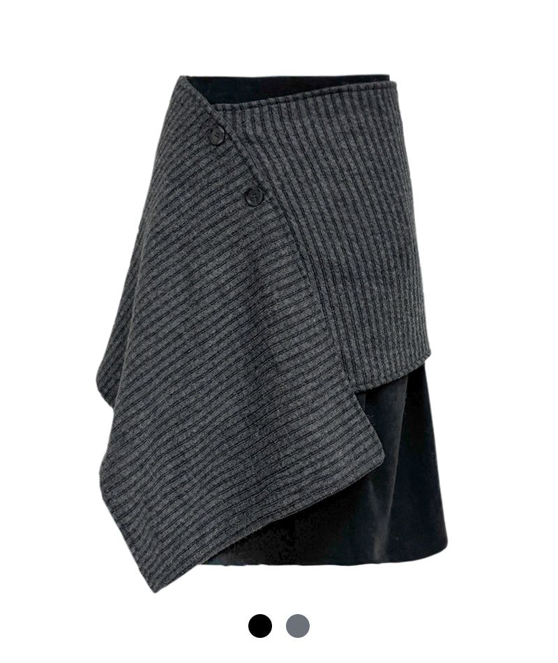 Cozy&Kitsch（コージーアンドキッチ）の「Knit Warmer Pintuck Midi Skirt（Skirts）」