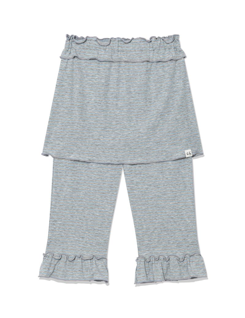 FRILL CAPRI SKIRT PANTS(ST GREY)
