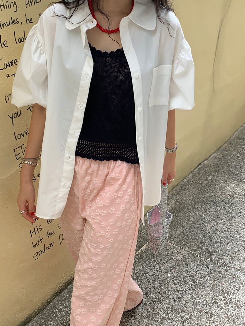 [MADE] PESTO FLOWER WIDE PANTS