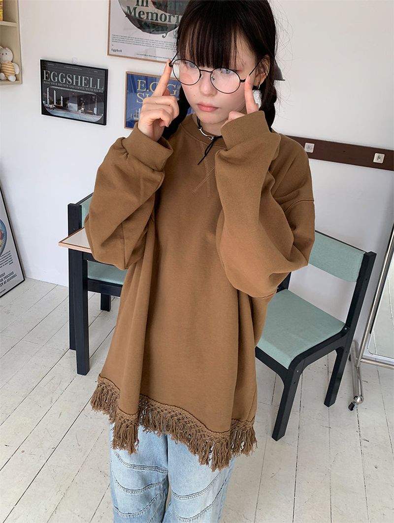 FRINGE TASSEL SWEAT SHIRT (3C)