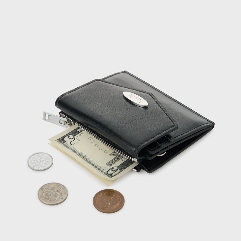 Sunlit Zipper Card Case (Black)