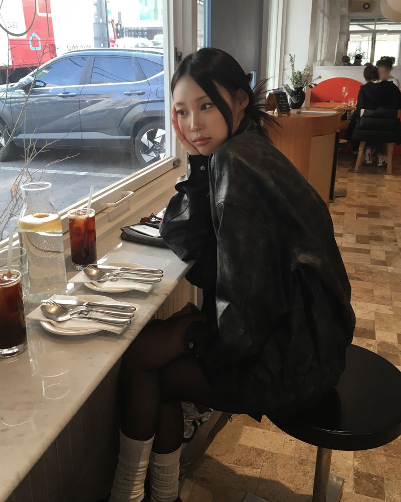 [Made] Rene leather jacket -black