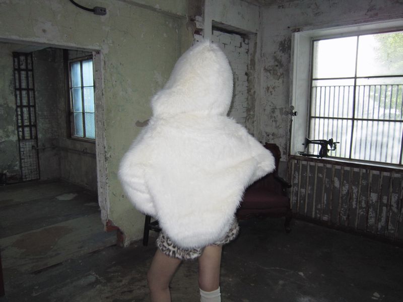 Hoodie fox fur-JK (White)