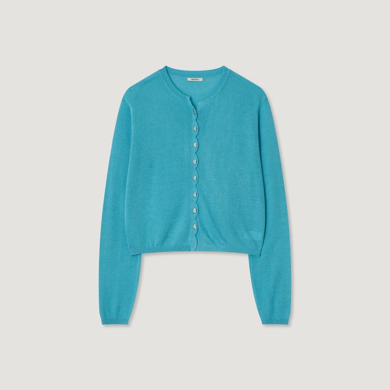Signature Wave Linen Cardigan