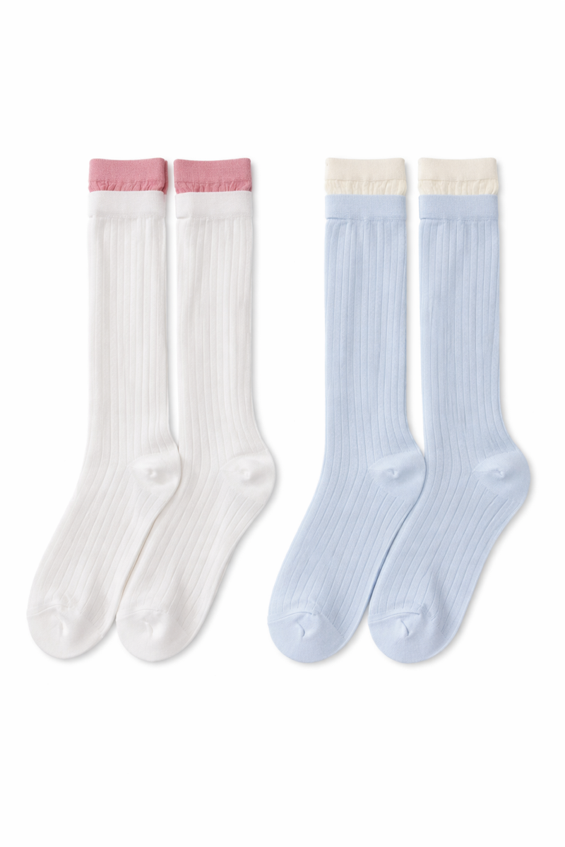 PINK PINEAPPLE（ピンクパイナップル）の「[2PCS 1SET] SNUGGLE LAYERED SOCKS（Fashion Accessories）」