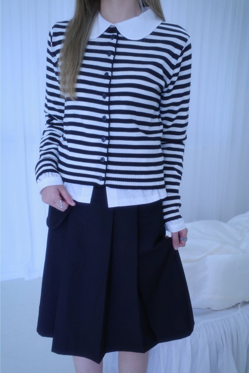Pocket midi pleats skirt