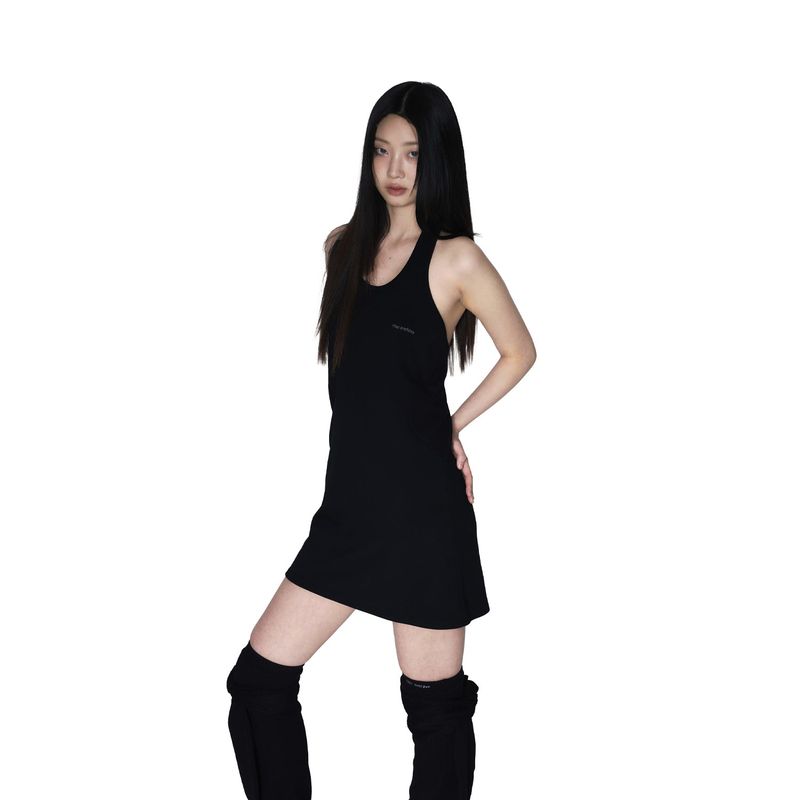 Layered heart halter dress 001
