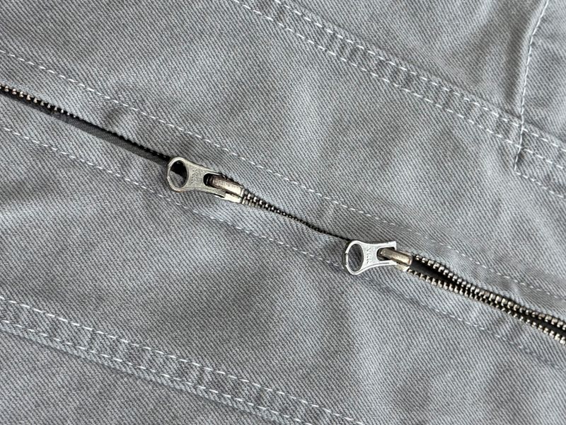 ANGLED GRAY WASHING UNBAL JK (light gray!)