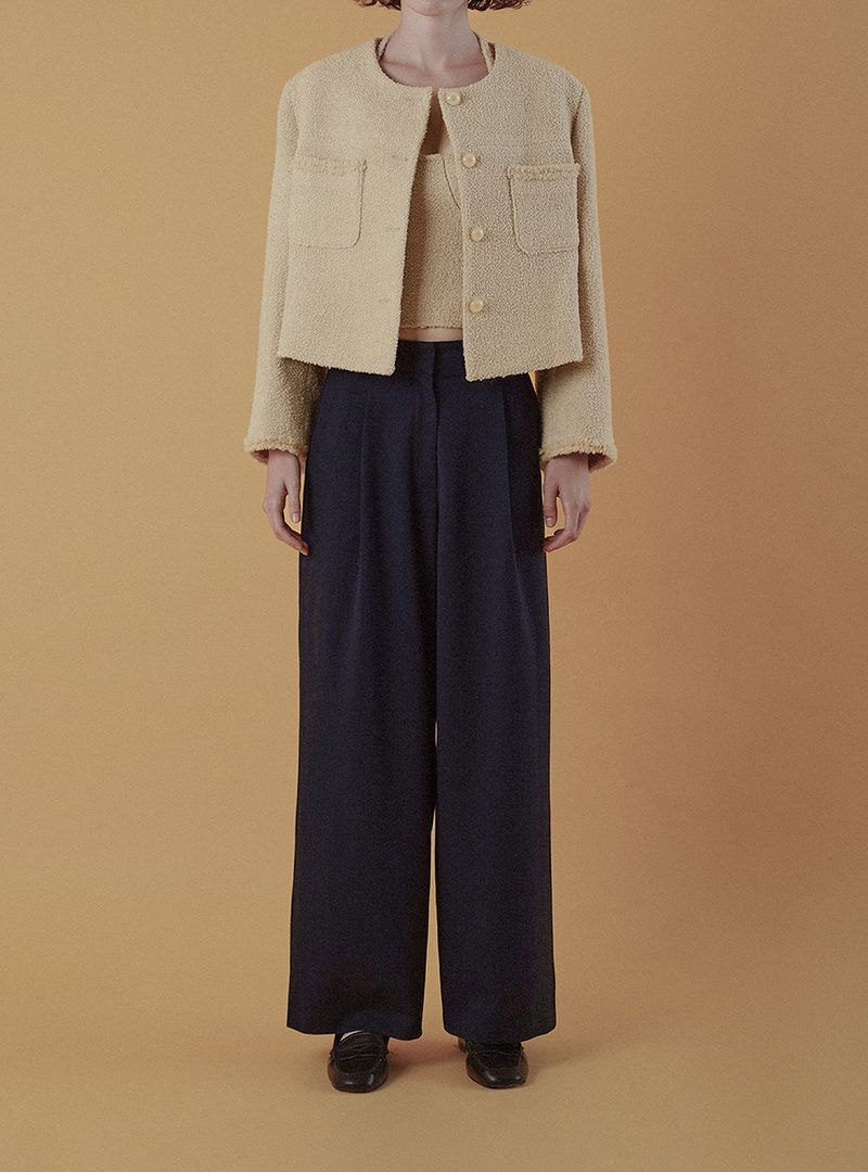 Poem tweed jacket_beige
