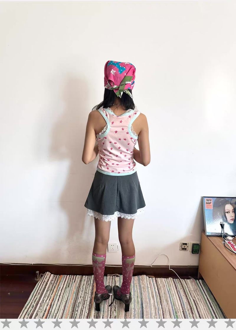 Escape Paradise Loveplayshop "Summer Heroine Project" I love play pink vest