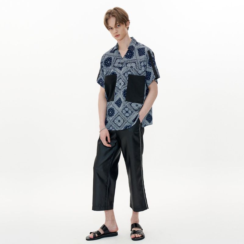 Track Shirt [Navy Paisley]