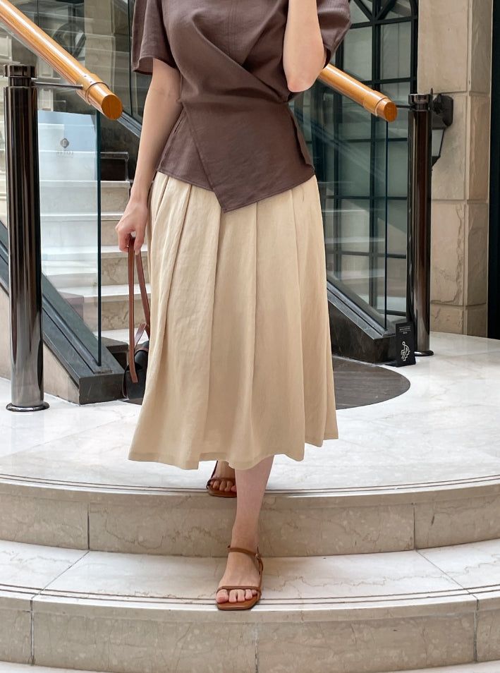 Illien Round Cross Wrap Blouse