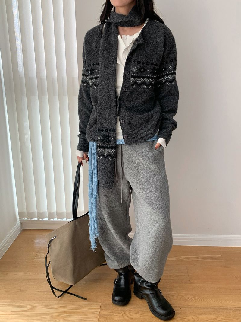 Cabin Nordic Round Knit Cardigan