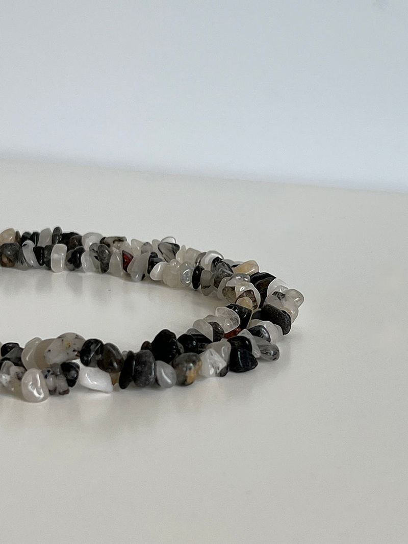 E.O stone necklace