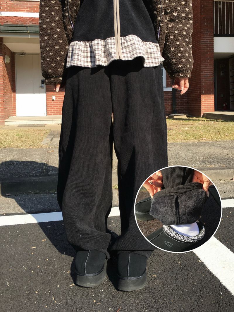 RITCORE（リットコア）の「ダウンリニングコーデュロイワイドパンツ（パンツ）」