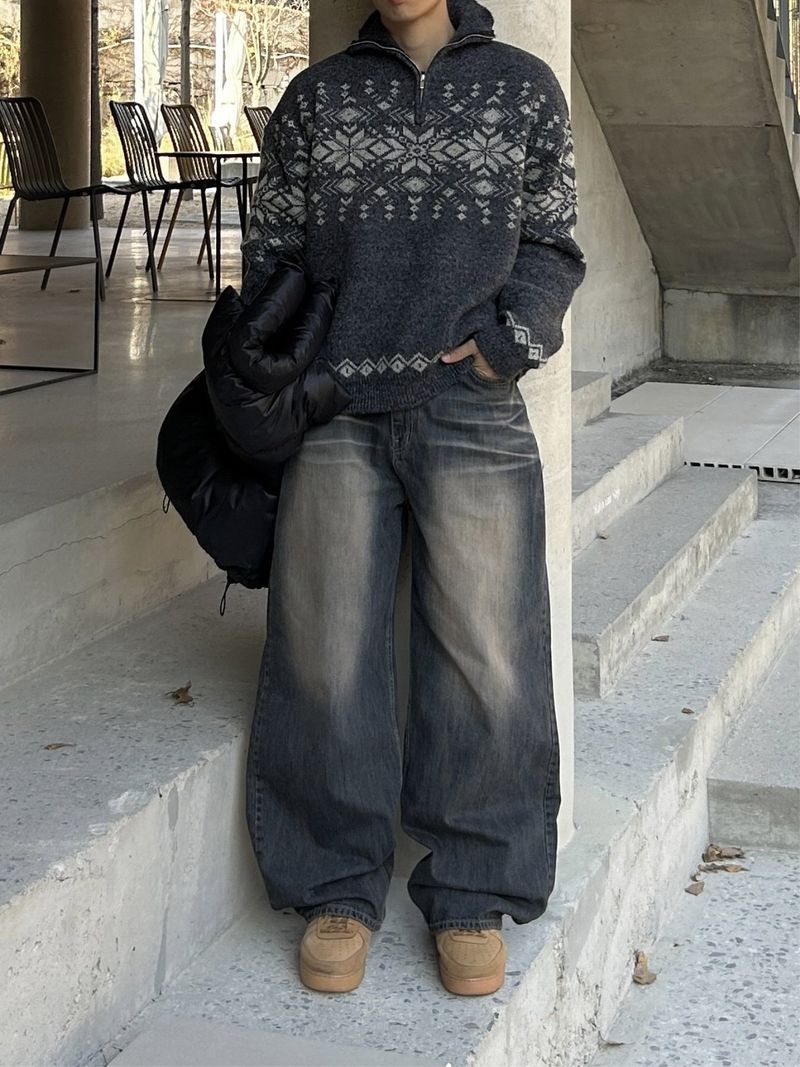 SLAB EMBO RIVET BRUSH DENIM