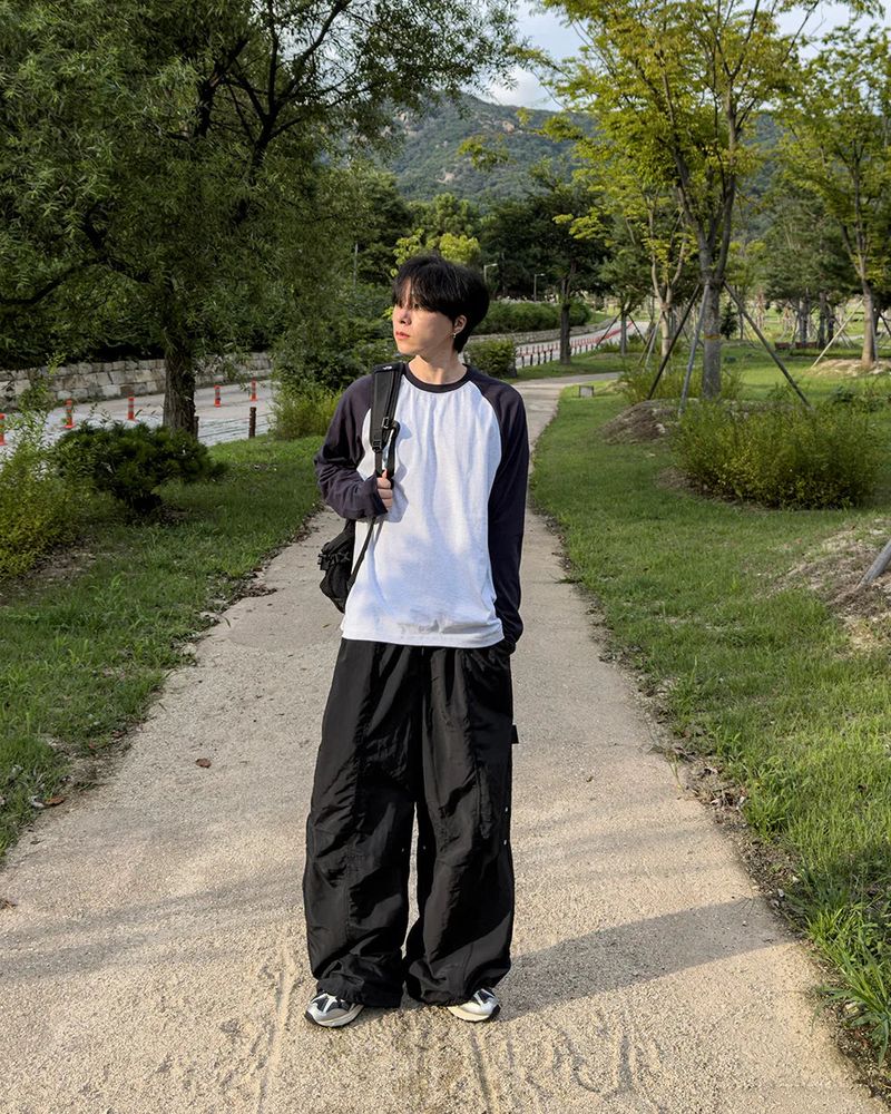 Dock rivet panel nylon pants
