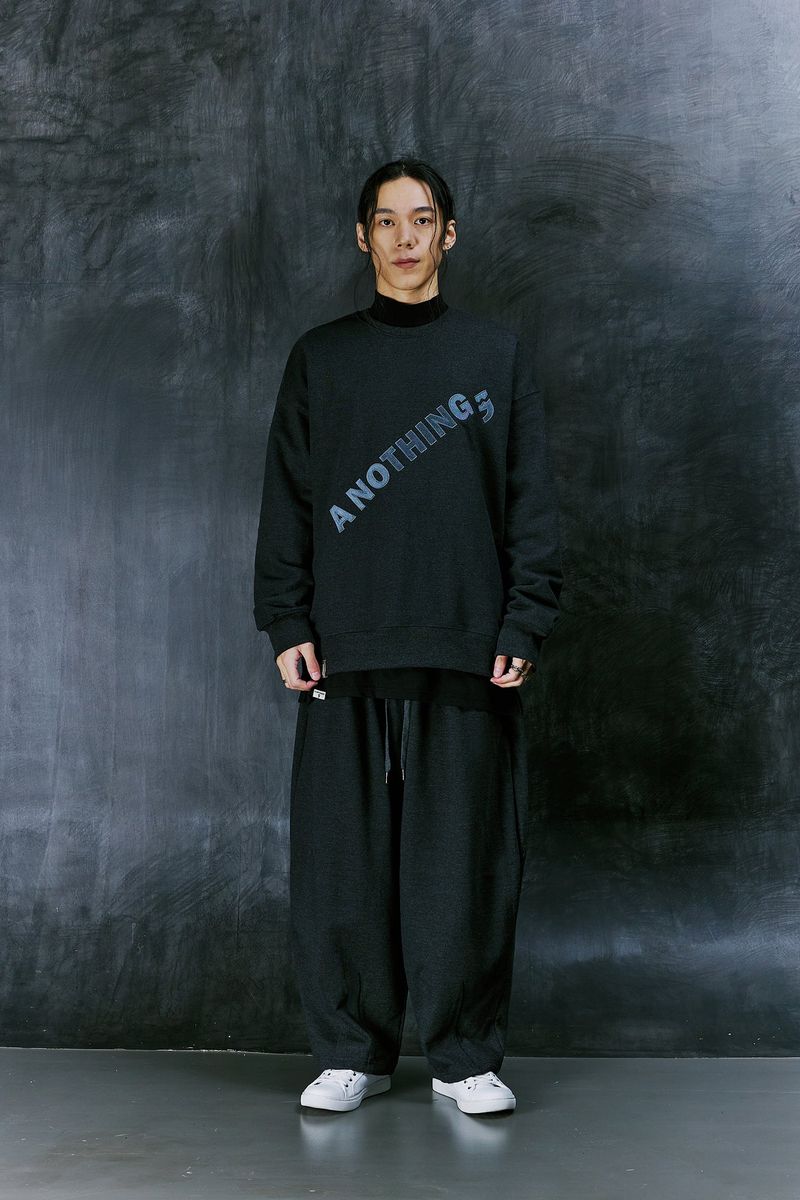 DIAGONAL-EMBROIDERY MTM (Charcoal)