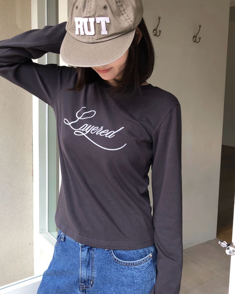 [ORIGINAL] Paper Lettering Long-Sleeve T-Shirt
