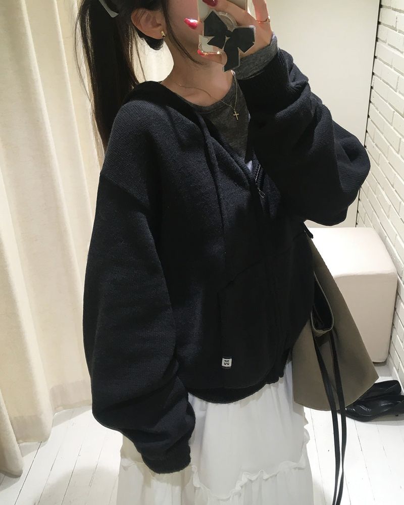 [ORIGINAL] Breeze Knit Hood Zip-Up