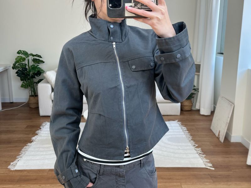 utility strap cotton jacket