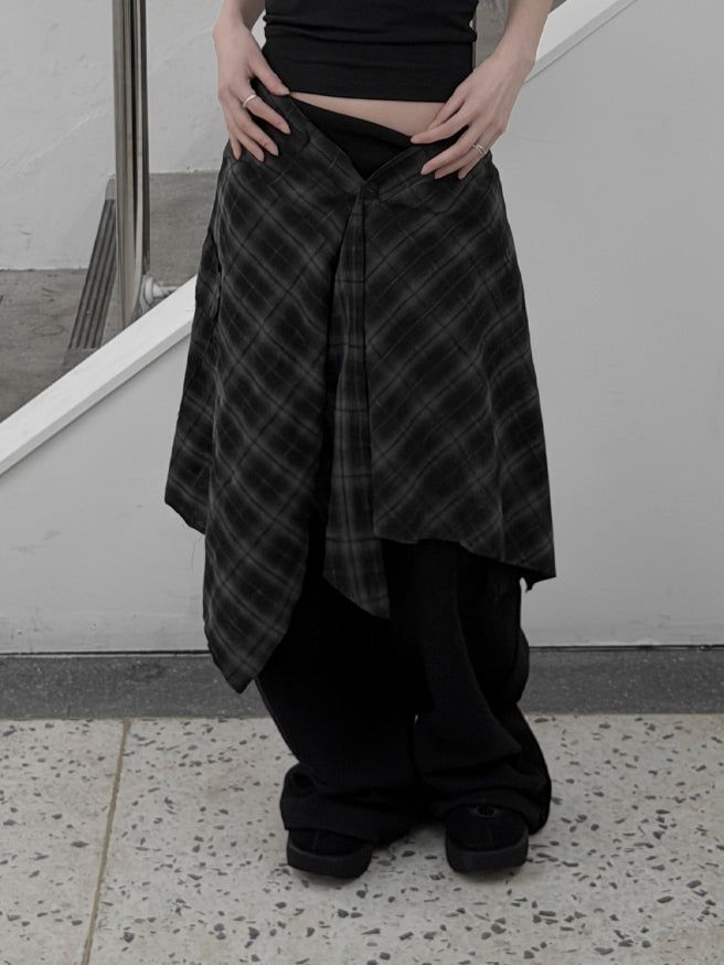 Sherbell Pocket Wrap Layered Skirt