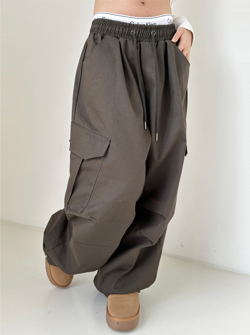 BUTTON CHANGE JOGGER + WIDE🤍🖤🤎 - 3 COLORS