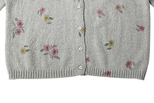 Nyoa Flower Button Knit Cardigan