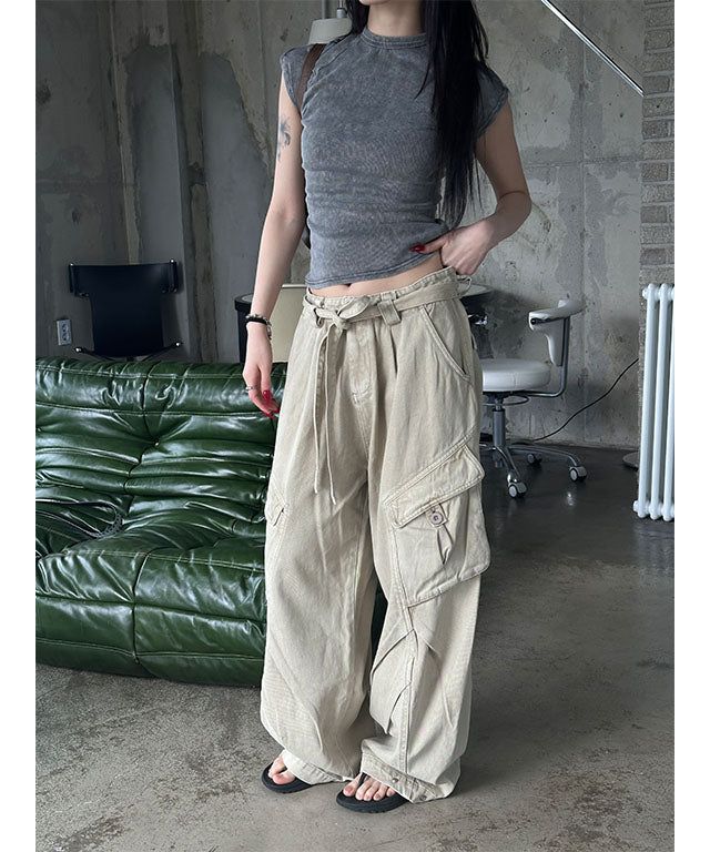 MUZESEOUL（ミューズソウル）の「[Unisex] デザートベルトウォッシングカーゴパンツ(3color)（パンツ）」
