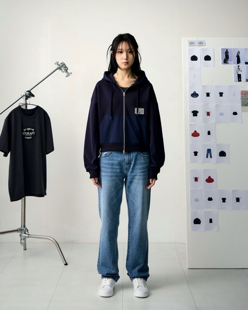 ナイロンポケットコットンデニムパンツ