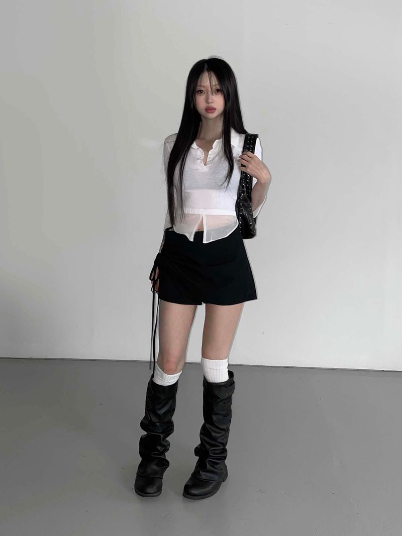 shirring formal skirts(2 color)