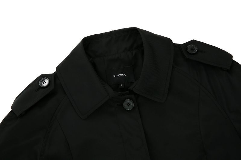 Throat Latch Trench Coat _ Black