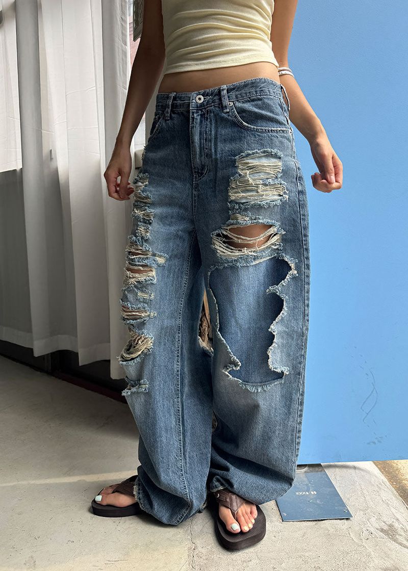SUN DAMAGE WIDE PANTS (S-L)