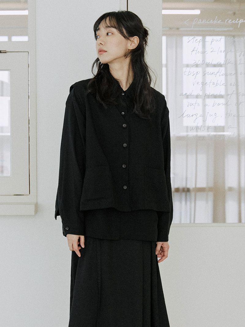 malen（マレン）の「linen vest shirts black（Tops）」
