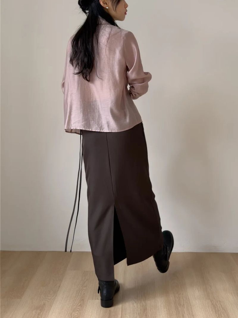 Lucia Tie See-through Blouse