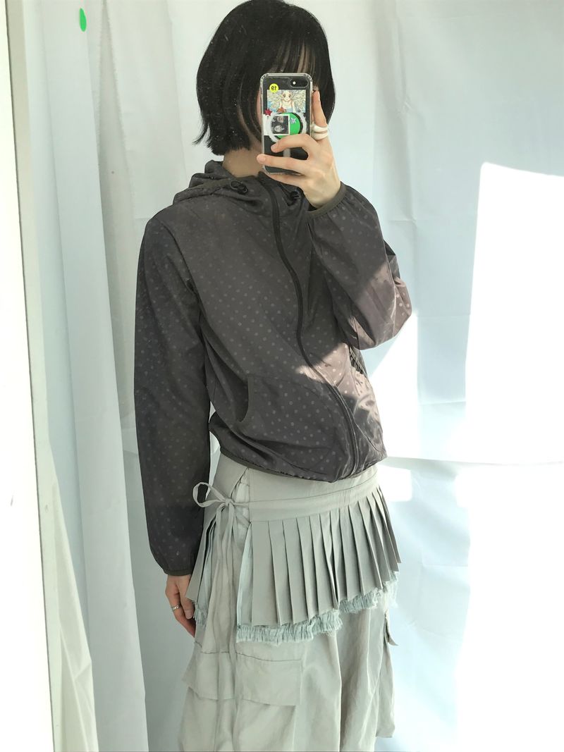 Soft terry dot windbreaker