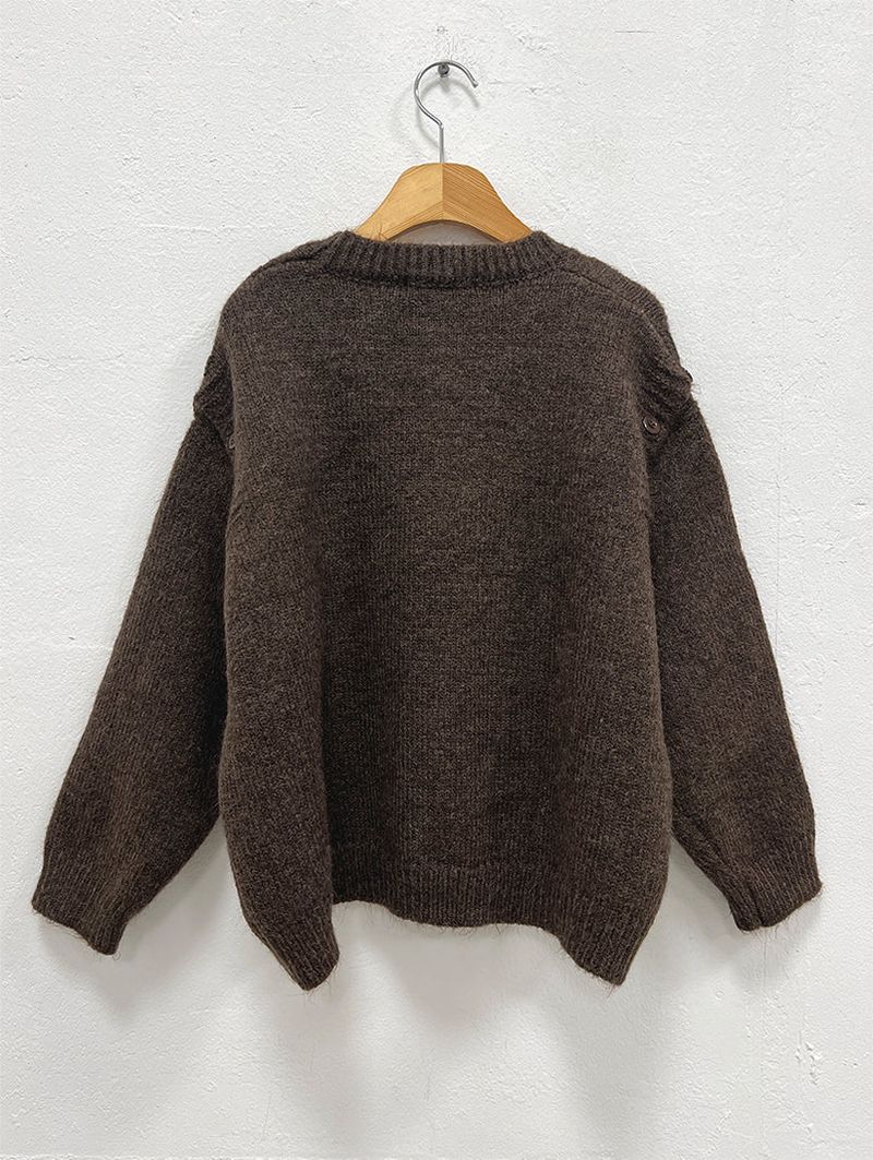 KATE OPENED BUTTON KNIT (2C)