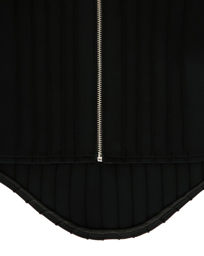Pintuck Jersey Top _ Black